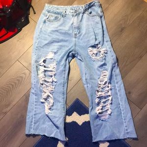 Light Blue Distressed/Ripped Jeans